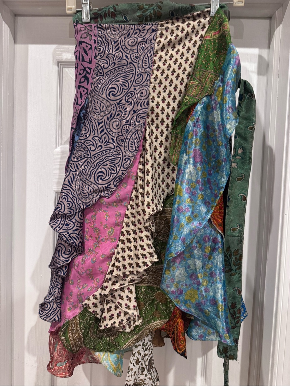 Women’s 100% silk Multi-Color Wrap skirt